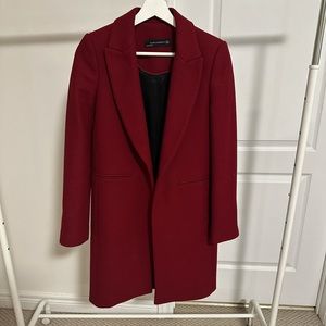Zara Women Fitter Red Long Jacket